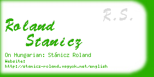 roland stanicz business card