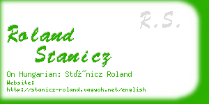 roland stanicz business card